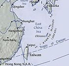 Map of Ryukyu Islands, East China Sea